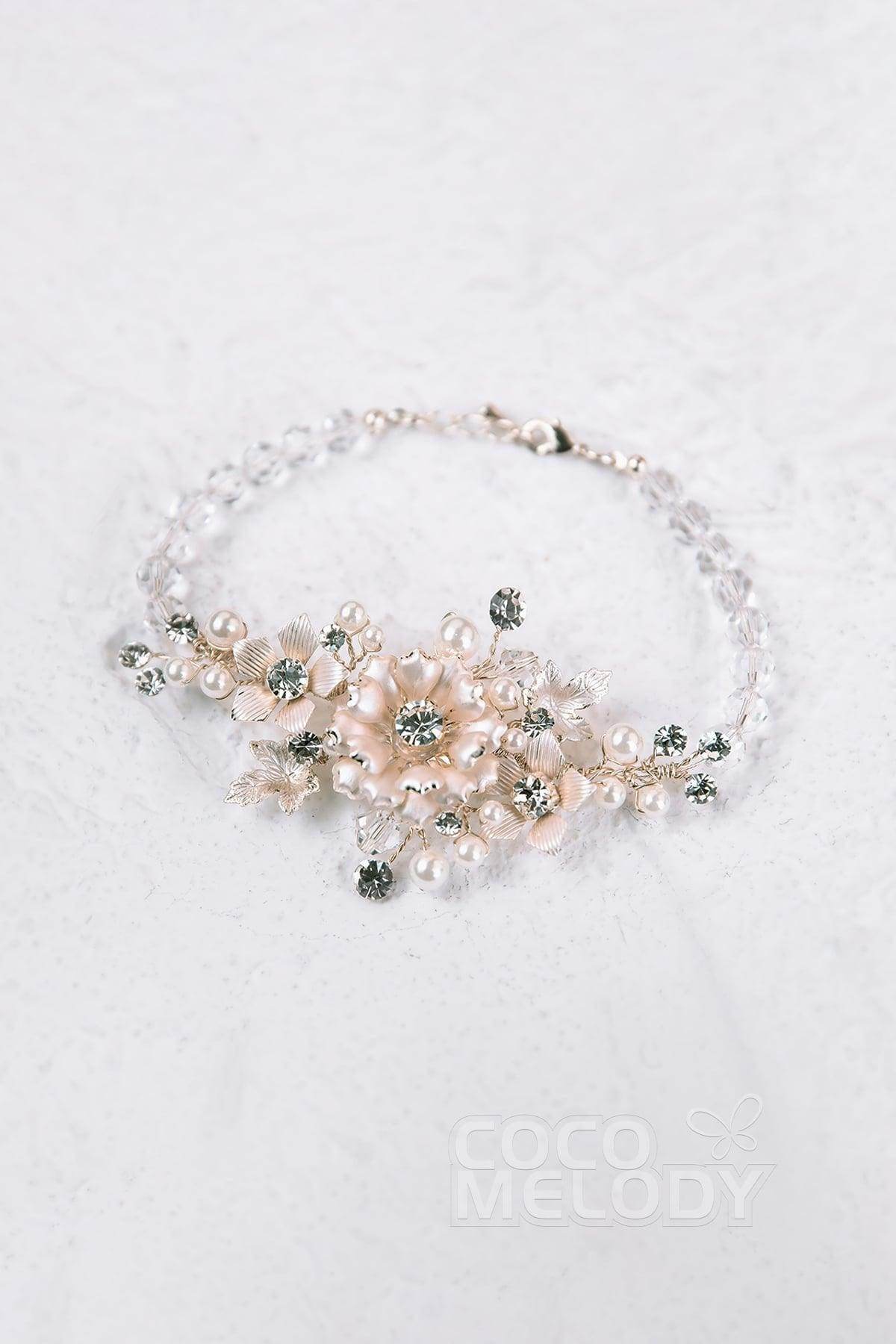 Impressive Alloy and Zircon Wedding Bracelets HL17005 - COCOMELODY